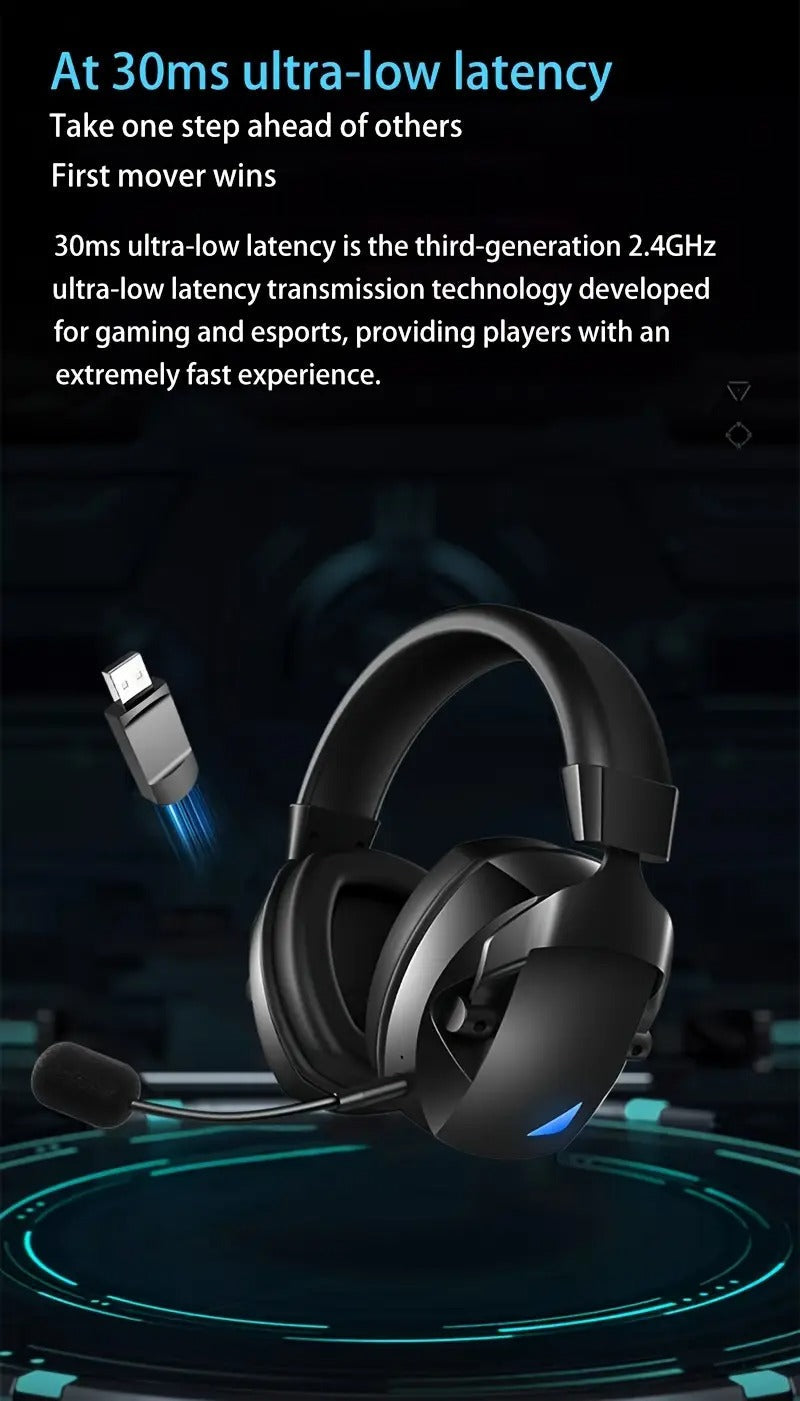 NNETM Over-Ear Gaming Headset Wireless and Wired