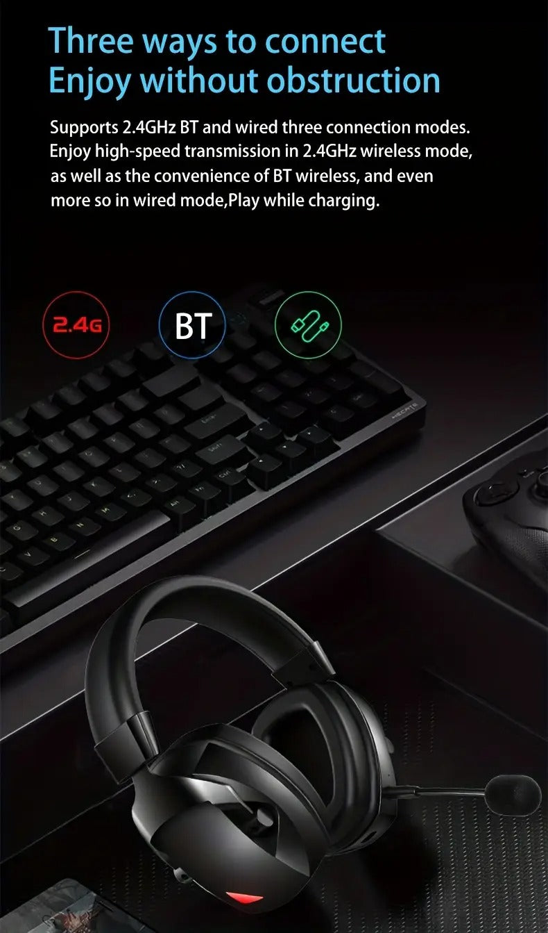 NNETM Over-Ear Gaming Headset Wireless and Wired